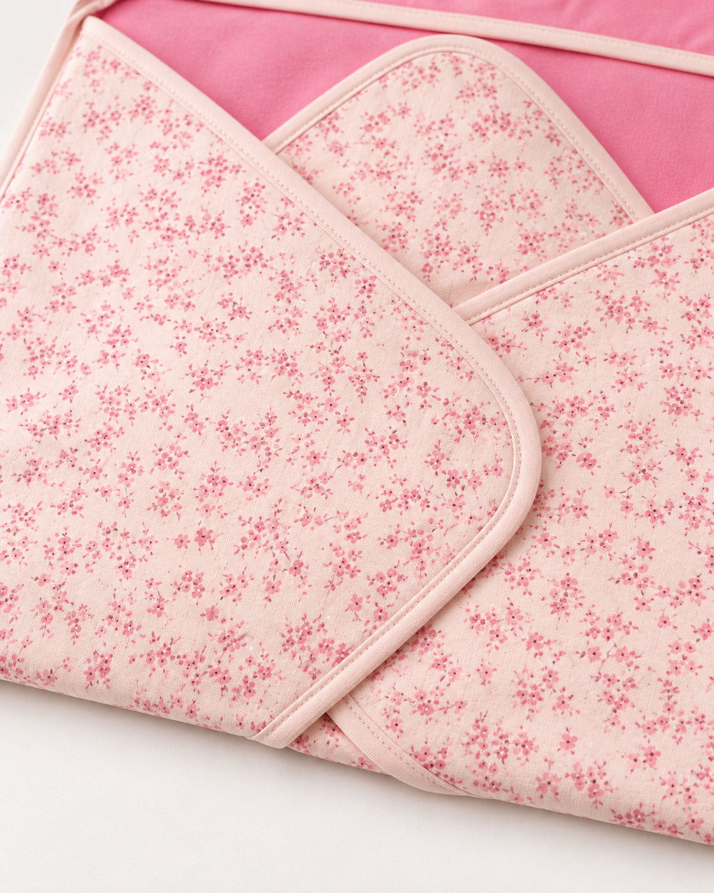 Funny Bunny pink hooded baby wrap, crossover and binding