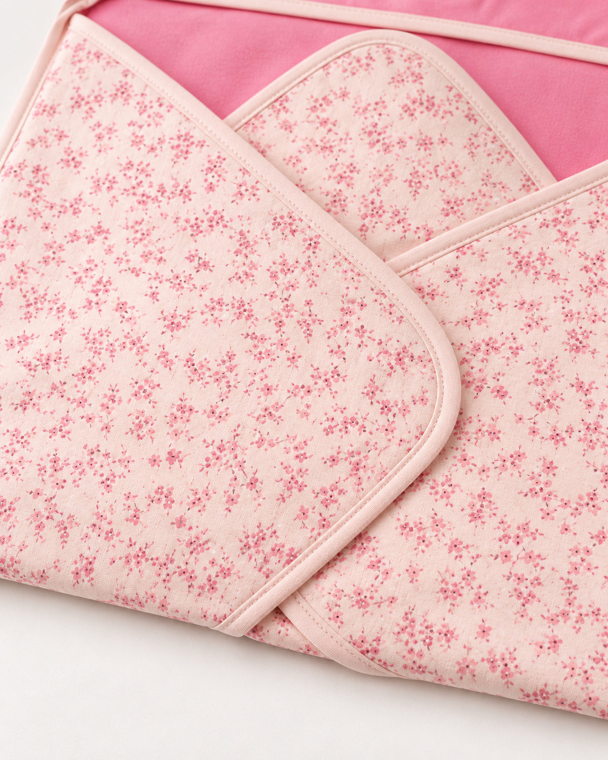 Funny Bunny pink hooded baby wrap, crossover and binding