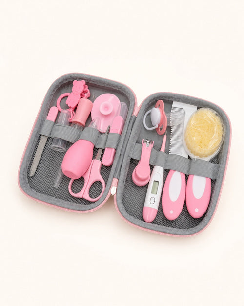Thirteen-piece baby care kit — Rose composition