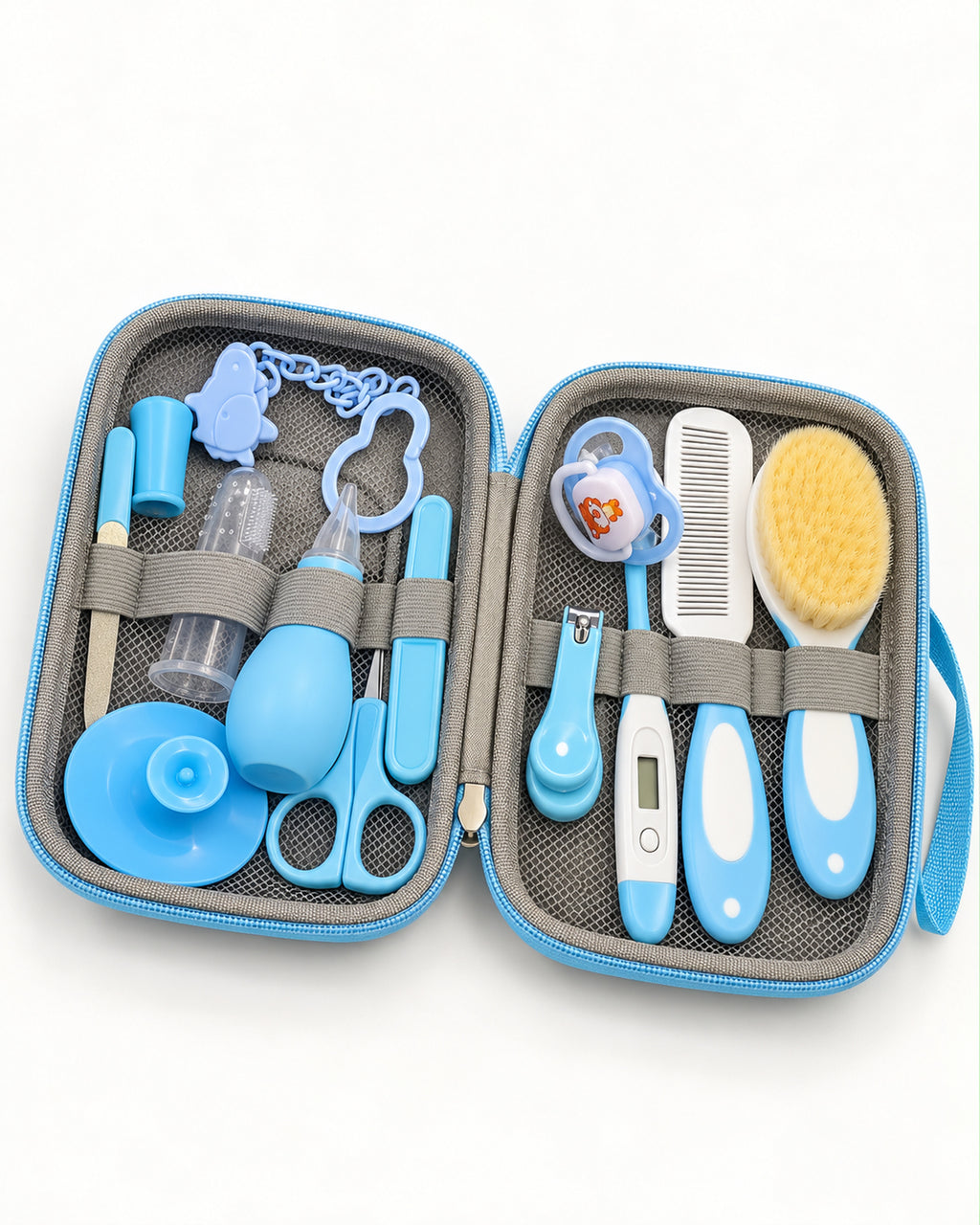 Baby care kit, Sky tools organized inside the open case