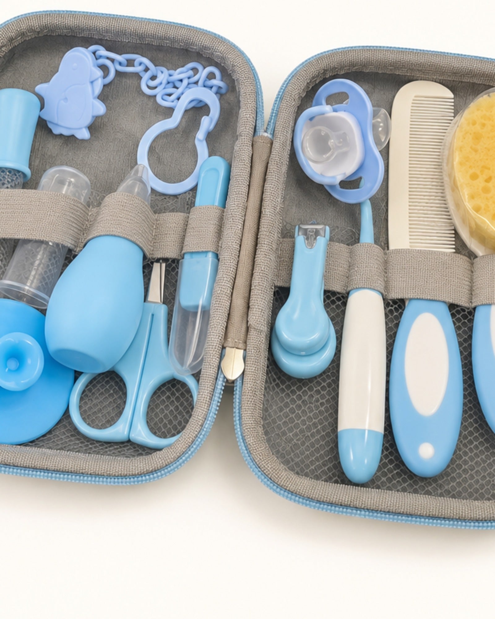 Thirteen-piece baby care kit — organized tool detail