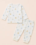 White safari-animal baby set – regenerated front view