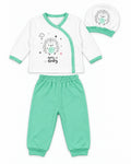 Baby Dream pistachio hedgehog baby set, complete three-piece set