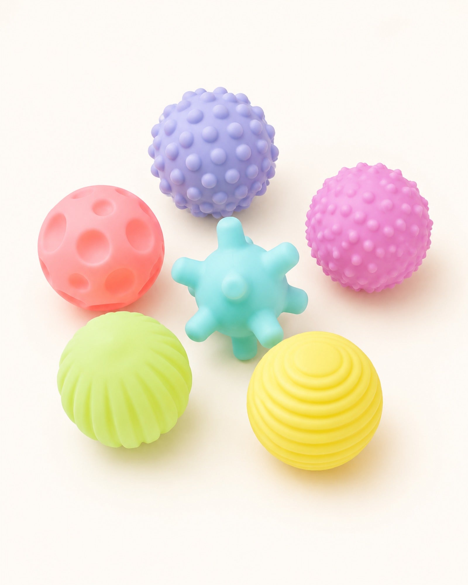 Six-piece soft sensory shape set — main product view